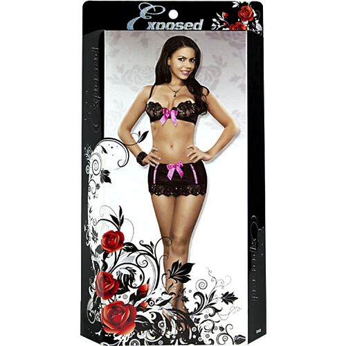 Σέτ Εσώρουχα Exposed SEQUIN LACE BRA, SKIRT