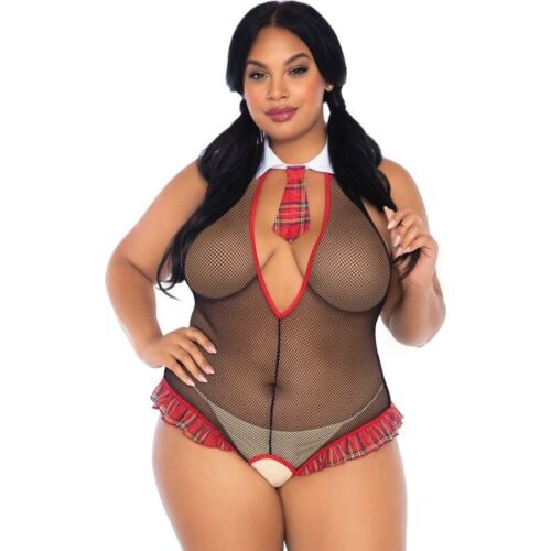 Εσώρουχο Leg Avenue Colegiala με Ανοιχτό Καβάλο