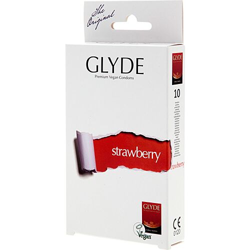 Προφυλακτικά Glyde Ultra Strawberry Γεύση φράουλας