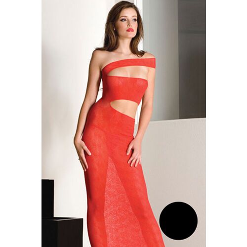 Μακρύ Φόρεμα Music Legs με Σέξι Ντεκολτέ