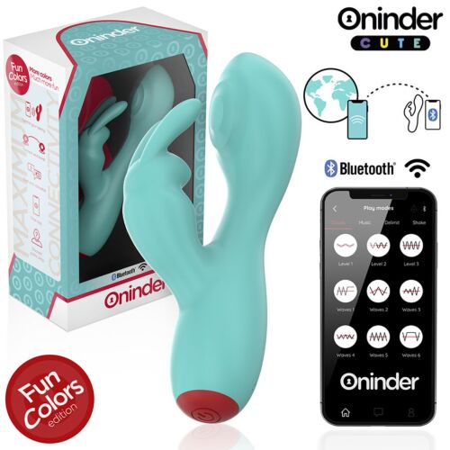 Δονητής ONINDER CUTE LOVE BUNNY με App & Μοτίβο Τάπινγκ