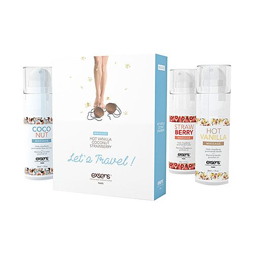 Λάδι Μασάζ Exsens Let's Travel με Θερμαντική Δράση