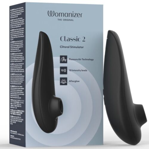 Κλειτοριδικός διεγέρτης WOMANIZER CLASSIC 2, μαύρος, 10 επίπεδα έντασης
