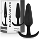 Plug Anal BLACK&SILVER Hansel από Βελούδινη Σιλικόνη