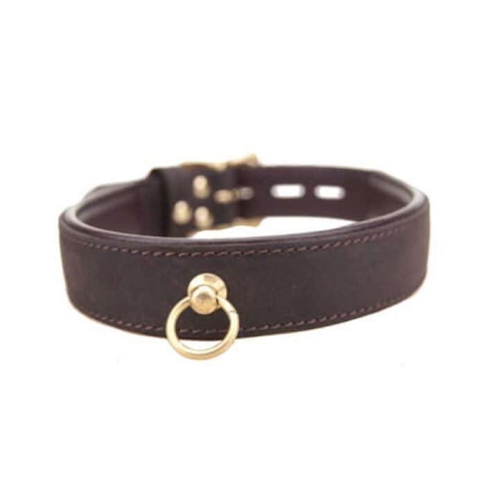 Ραβδί Bound Nubuck Leather Choker με O-ring Ραβδί Bound Nubuck Leather Choker με O-ring