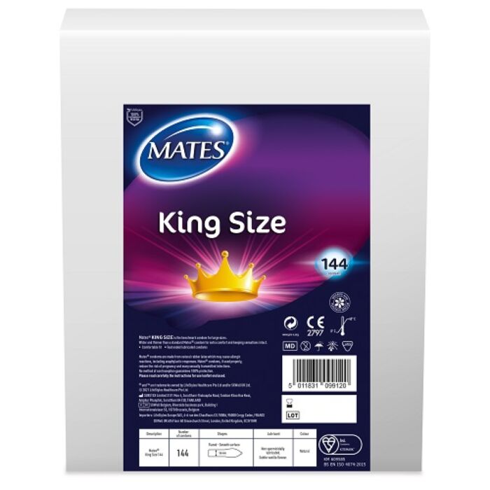 Προφυλακτικό Mates King Size Διαφανές και Λιπαντικό Προφυλακτικό Mates King Size Διαφανές και Λιπαντικό