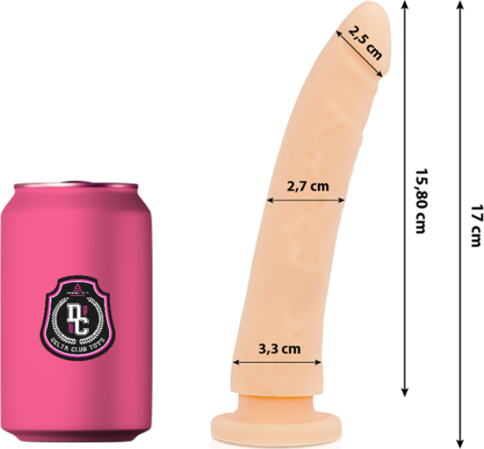 Dildo DELTACLUB Realista Silicona Médica 17 cm