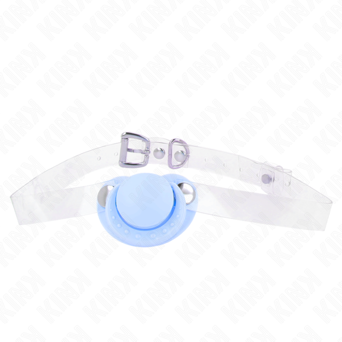KINK - LIGHT BLUE PACIFIER SHAPED GAG 5.5 x 4 CM ADJUSTABLE 43-60 CM KINK - LIGHT BLUE PACIFIER SHAPED GAG 5.5 x 4 CM ADJUSTABLE 43-60 CM