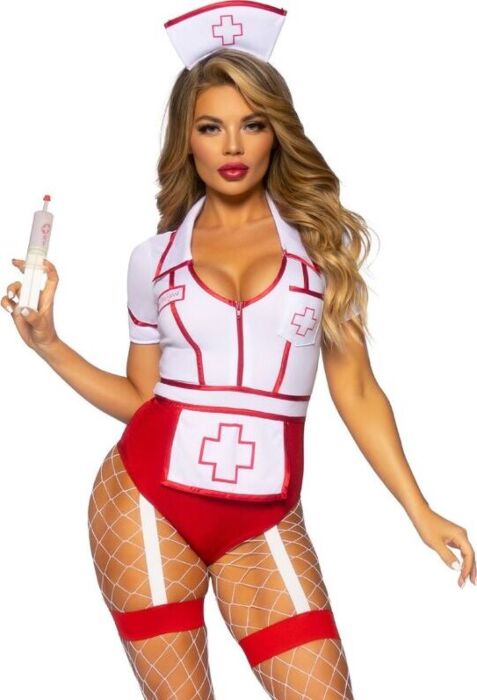 Στολή νοσοκόμας LEG AVENUE COSTUMES Κόκκινο/Λευκό S