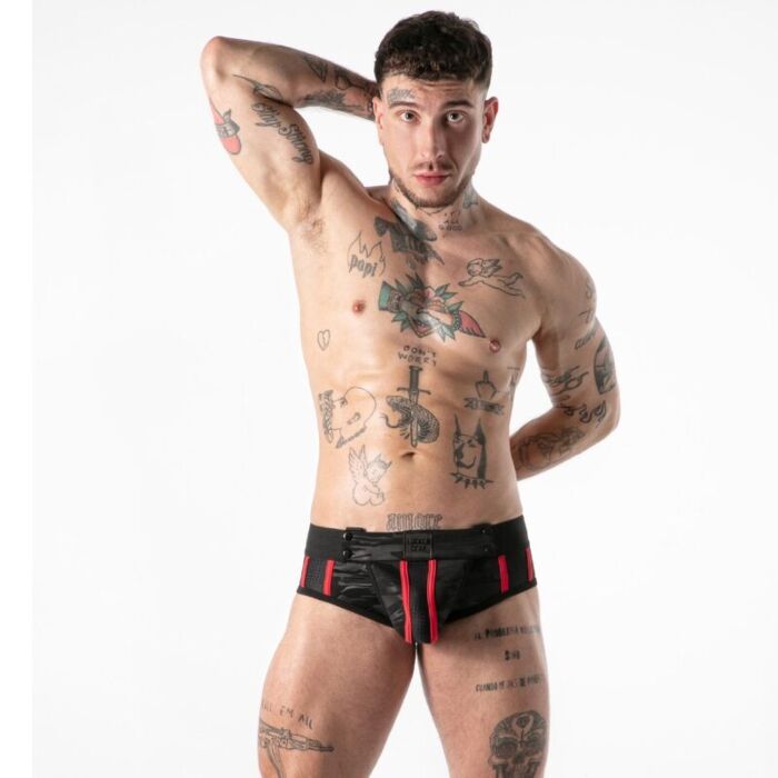 Ανδρικό εσώρουχο LOCKER GEAR FULL MILITARY ACCESS JOCK BRIEF κόκκινο