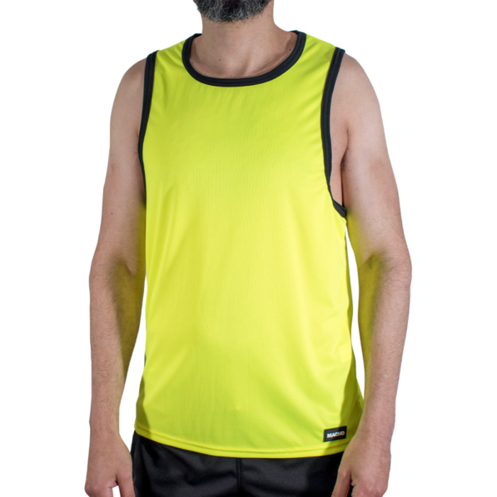 MACHO - CMV001 YELLOW GYM T-SHIRT L/XL MACHO - CMV001 YELLOW GYM T-SHIRT L/XL