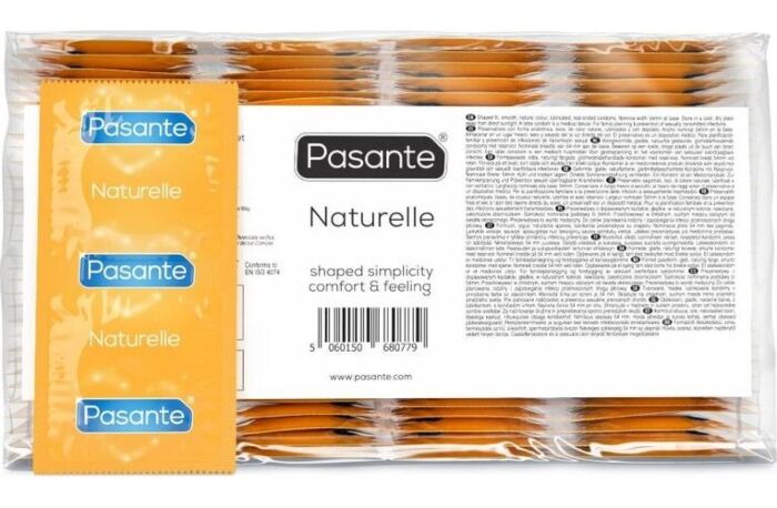 Προφυλακτικά Pasante Naturelle 144 τεμάχια με κωνικό σχήμα