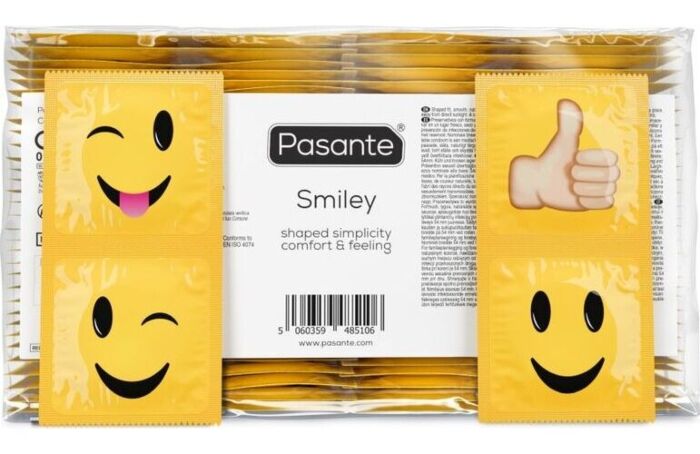 Προφυλακτικά Pasante Smiley 144 Τεμαχίων με Διασκεδαστικά Σχέδια