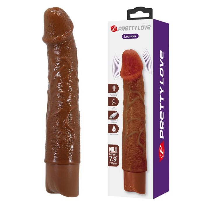 PRETTY LOVE - LEONARDO REALISTIC VIBRATOR 20 CM Ø 4 CM BROWN PRETTY LOVE - LEONARDO REALISTIC VIBRATOR 20 CM Ø 4 CM BROWN