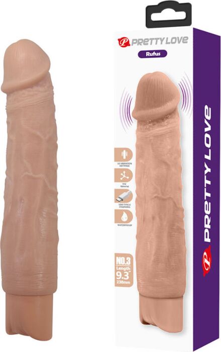 PRETTY LOVE - RUFUS VIBRADOR REALÍSTICO FLEXIBLE