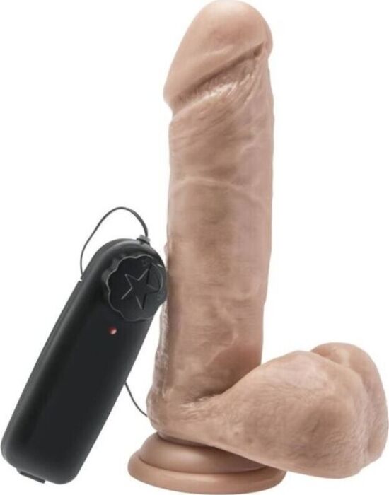 Vibrador realista GET REAL 18 cm con testículos