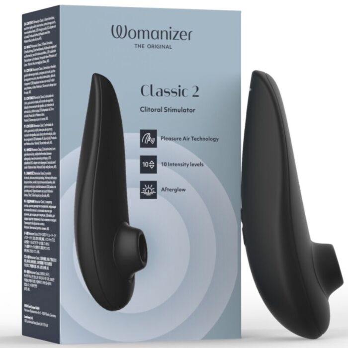 Κλειτοριδικός διεγέρτης WOMANIZER CLASSIC 2, μαύρος, 10 επίπεδα έντασης